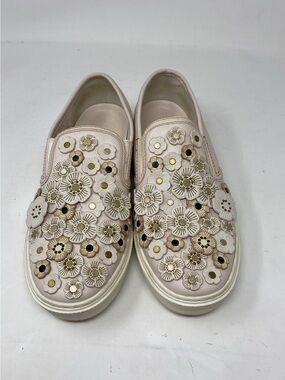 Coach tea rose rivets slip on shoes size 8
